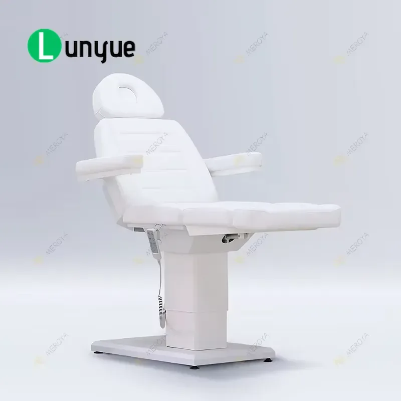 Modern All White 3 Motor Electric Beauty Spa Bed Adjustable Medical Clinic Massage Furniture for Treatment Room