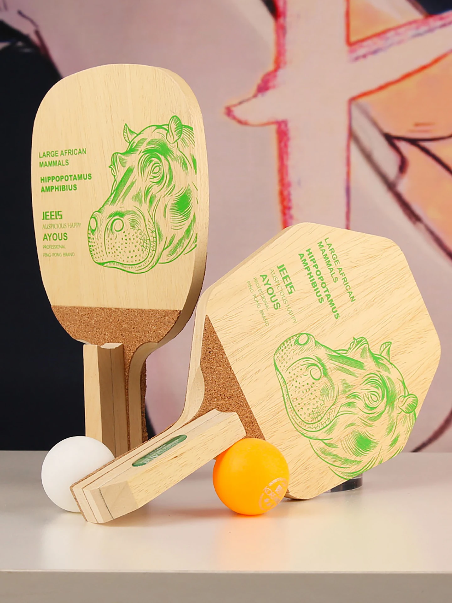 jeels-hexagonal-table-tennis-paddle-base-thiened-single-layer-ayous-wood-river-table-tennis-paddle-sports-fitn-fan