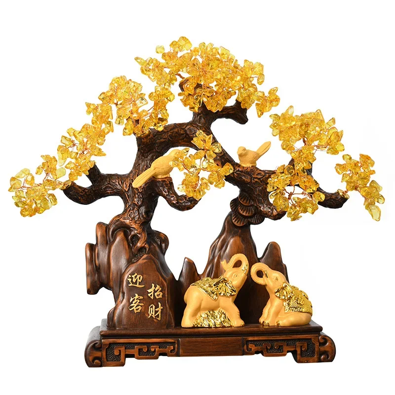 

Fortune Tree, Business Opening Ornament, Crystal Shake Fortune Tree Living Room Entrance, TV Cabinet Decoration