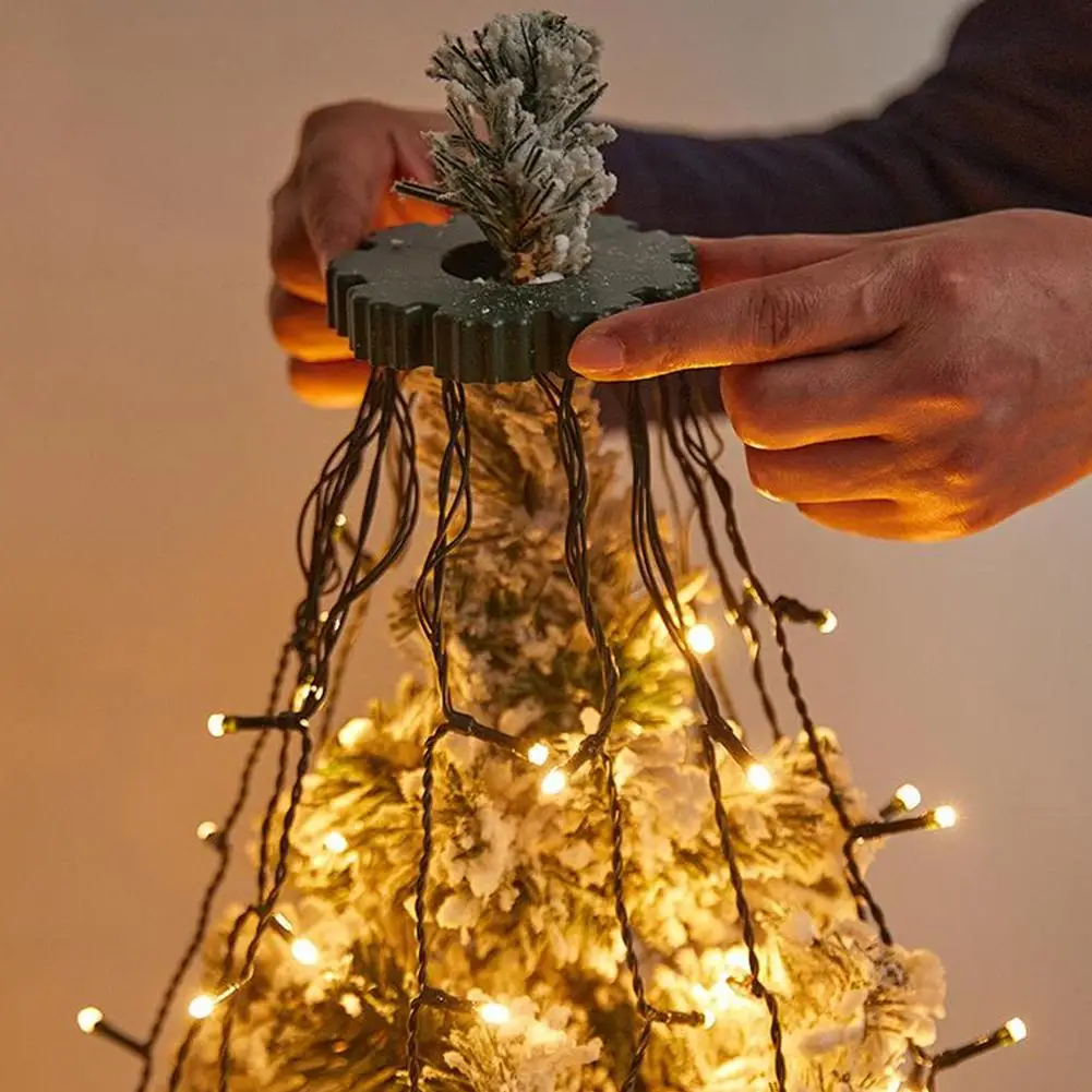 1,5/2/3M LED Ring Weihnachtsbaum Tops Lichter Dekoration Baum Lichter String für Terrasse Garten Im Freien wasserdichte Wasserfall Licht