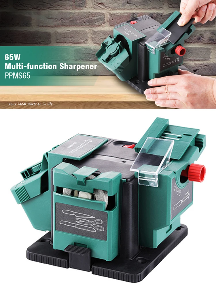 

220V Multifunction Electric Knife Sharpener 65W Grinder Machine For Scissors Planer Iron Chisel Drill Bit Grinding