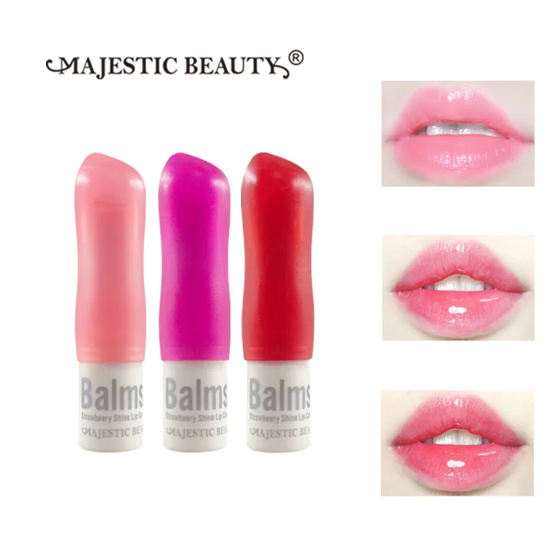 Lip Balm Fruit Flavor Moisturizing Soothing Repair Hydrating Universal Fashion Color Changing Non-stick Cup Beauty Makeup