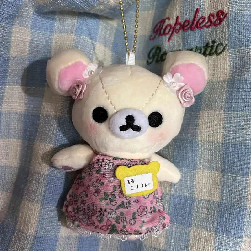 Kawaii Anime Cartoon Rilakkuma Plush Toys Decorative Keychain Backpack Pendant Lovely Girl Birthday Gifts Creative Accessories