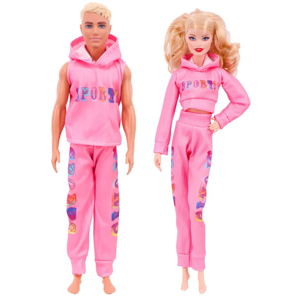 2pcs/Set Barbi +Ken Doll Clothes Shoes Accessories Fashion Style Sports Fit 11.8Inch Barbi Doll,1/6 BJD&Blyth Gift,Toy For Girls