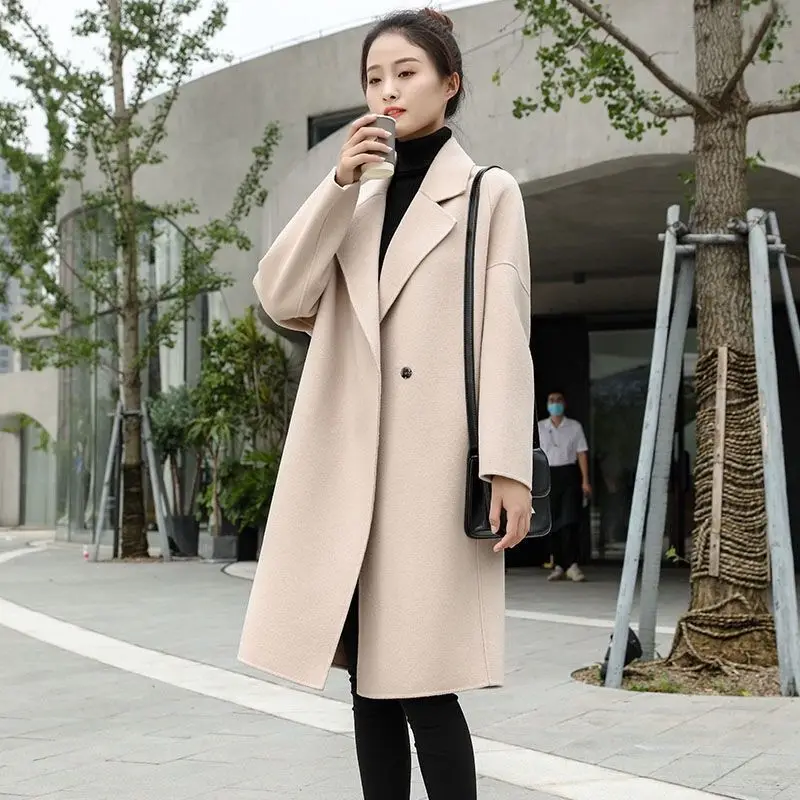 

Новое поступление 202, женское длинное шерстяное пальто, элитное приталенное пальто, элегантный осенне-зимний плащ для женщин