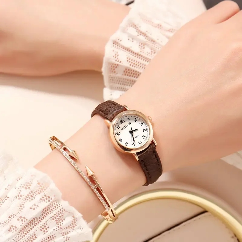 Ladies Fashion Design Watch Clock Watch Women Exquisite Little Ladies Dress Watch Leather Female Clock Brand  Relogio Ferminino