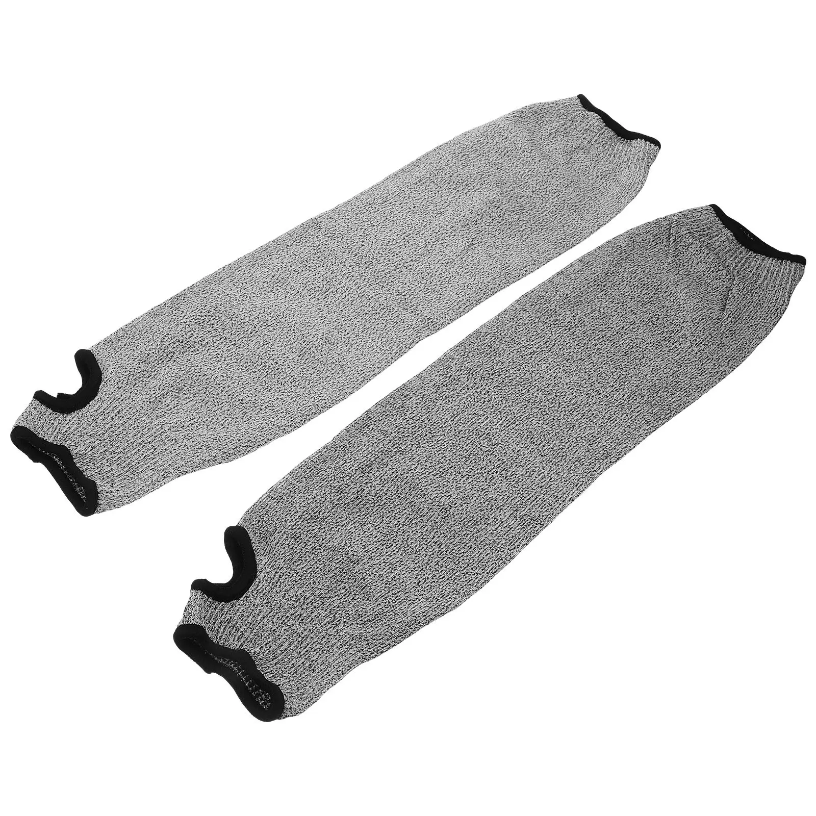 

2 Pcs Anti-cut Arm Sleeves 45cm Gray White Forearm Protector Cut Resistant PE Material Gardening Welding Arms Protective Work