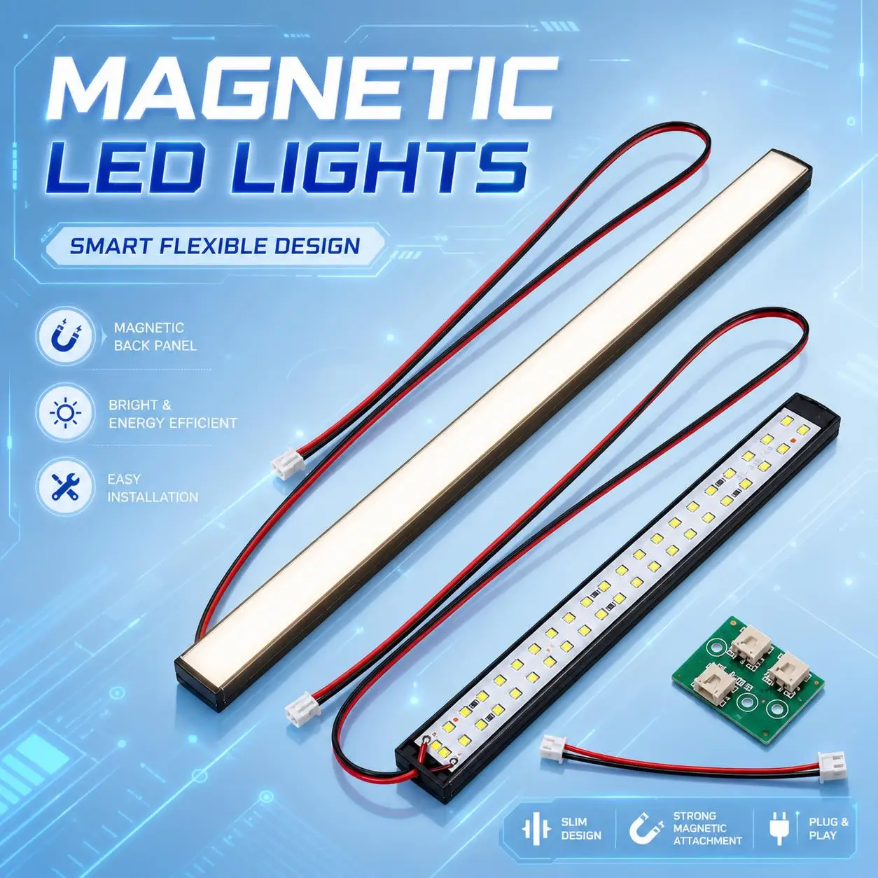 Lamp Magnetic LED Lights For Flashforge AD5M PRO AD5X AD5M LED Light Kit 24V Lighting Strip For Adventurer 5M 3D Printer Parts﻿