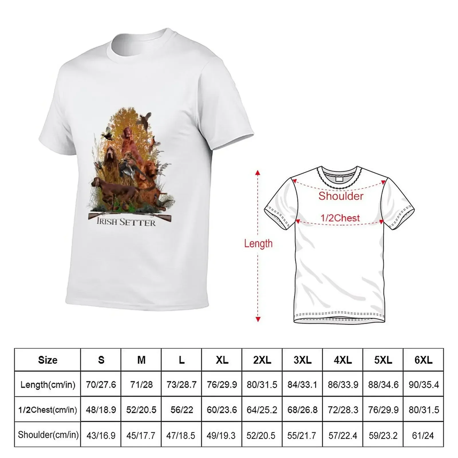 Irish Setter, Hunting season T-Shirt oversized graphic tee graphic t shirts cotton graphic tees anime mens workout shirts