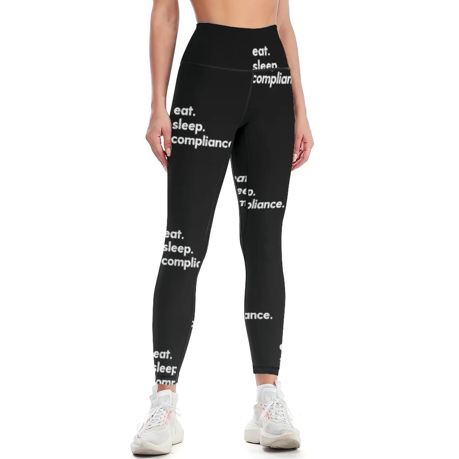 

Eat. Sleep. Compliance Leggings fitness set gym legging pants raises butt gym pants legging gym Womens Leggings