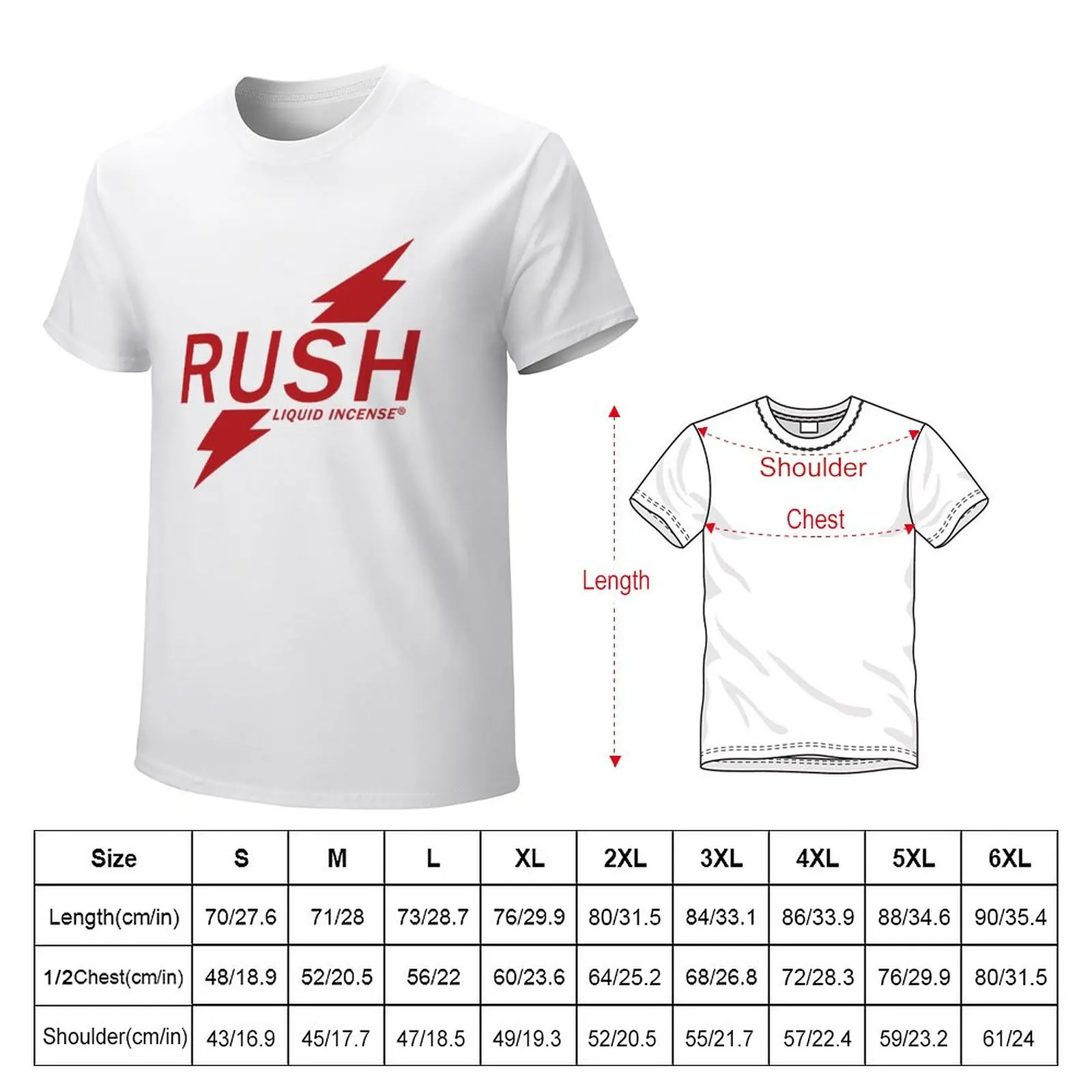 Rush Liquid Incense Amyl T-Shirt Anime t-shirt quick drying t-shirt t shirts men