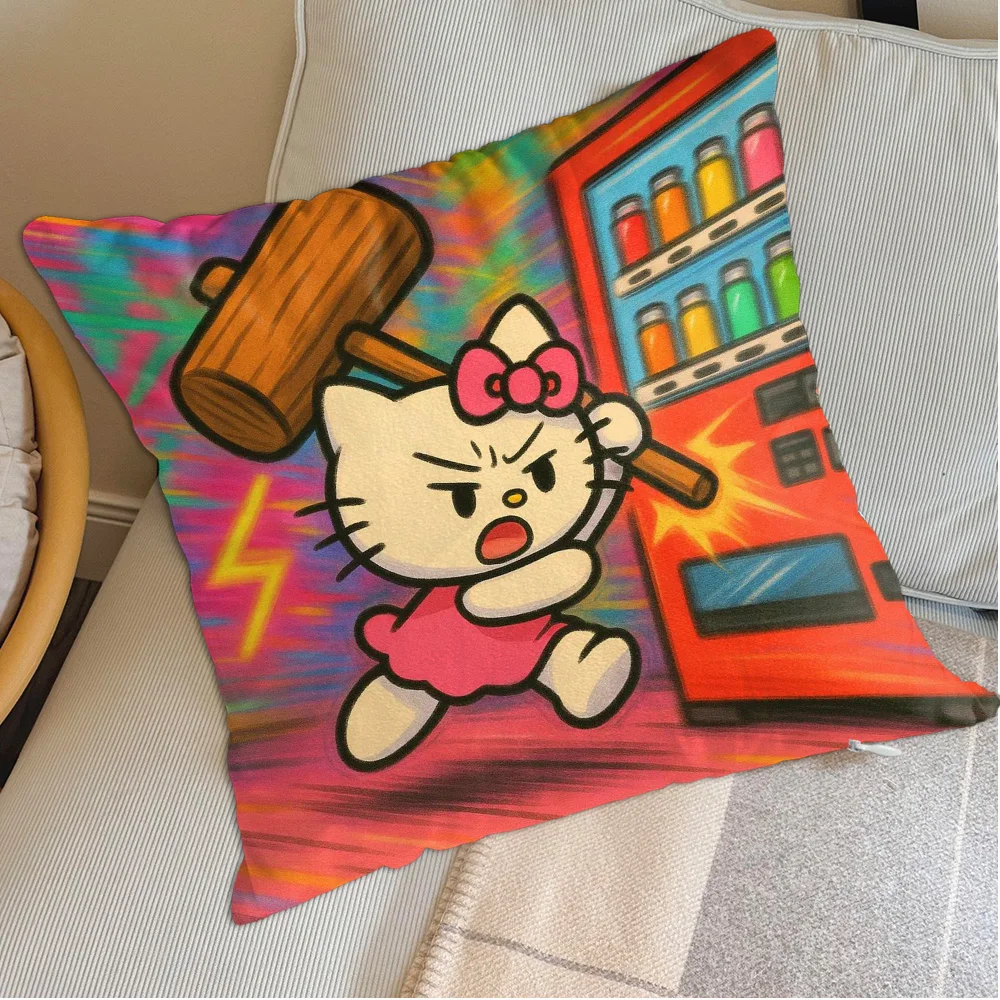 Kawaii H-Hellokittys كيس وسادة النوم سادات الزخرفية جديد عيد الميلاد الديكور 2026 وسادة الزينة ديكورات المنزل #3