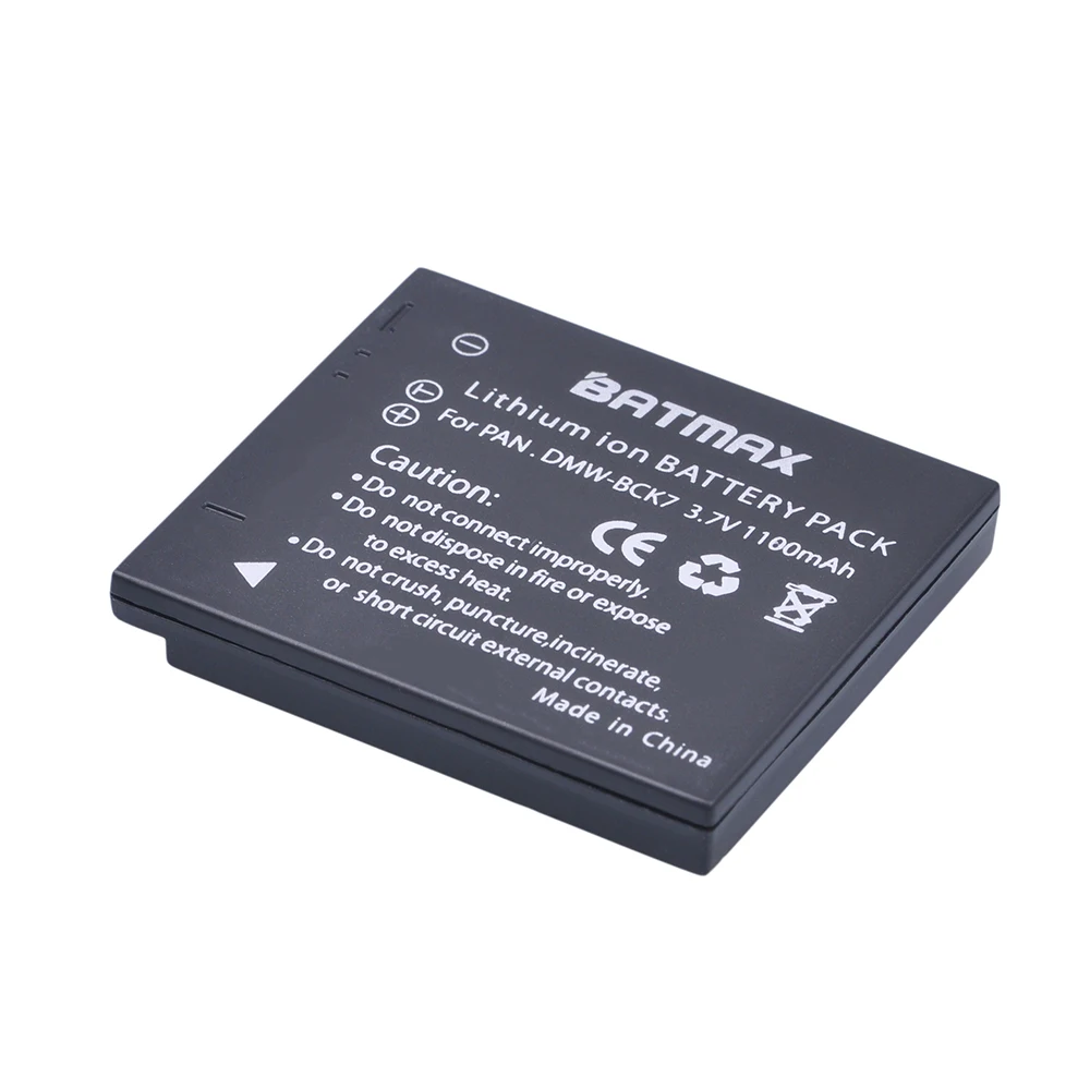 Batmax DMW-BCK7 NCA-YN101G BCK7 Rechargeable Battery for Panasonic Lumix DMC-FS28 DMCFH2 DMC FH4 FH5 FH6 FH25 FH27 FP5 FT30