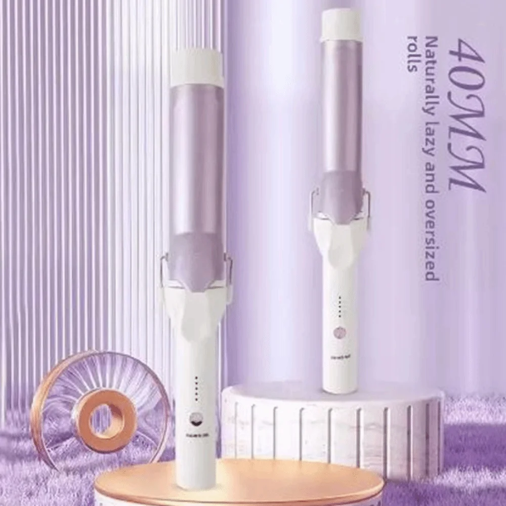 

Ceramic 40mm Hair Curling Iron Fast Heating 5 Temperature Adjustment Electric Hair Curler Big Wave Manual