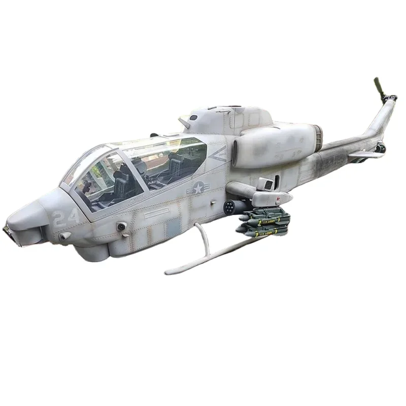 700 Size AH-1W ARF Cobra Navy RC Helicopter Scale Fuselage with Mechanic Glassfiber Shell