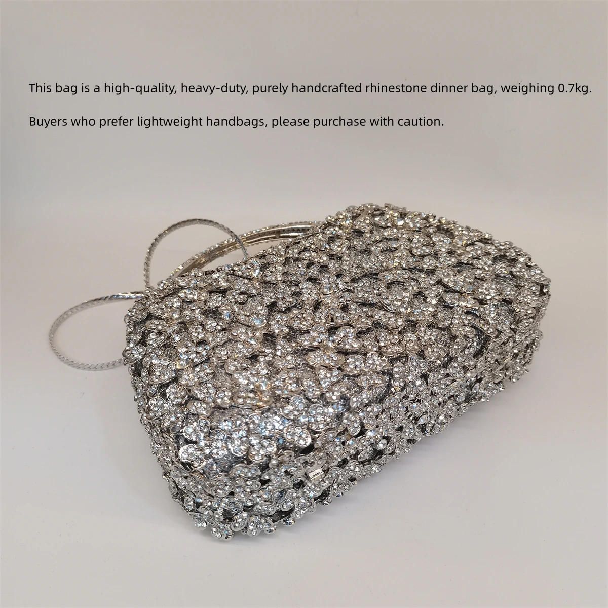 

Hot Sale Pure Handmade Huxury Women's Rhinestone Bag Crystal Dinner Bag Diamond Clutch Bag for Party Lady Handbag F605-2