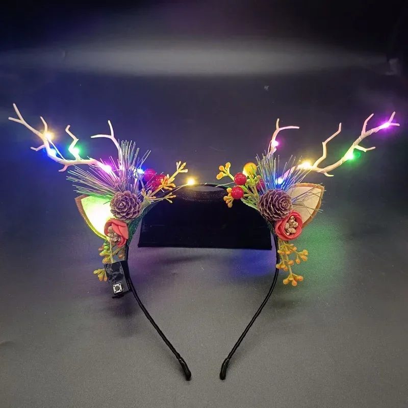 

10pcs LED Headband Tree Branch Flowers Light Up Children Adult Kid Girl Birthday Christmas Cosplay