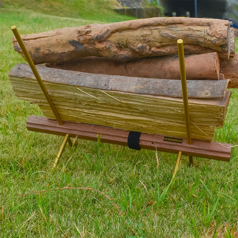 The detachable bracket can be used for stacking firewood and outdoor camping supplies