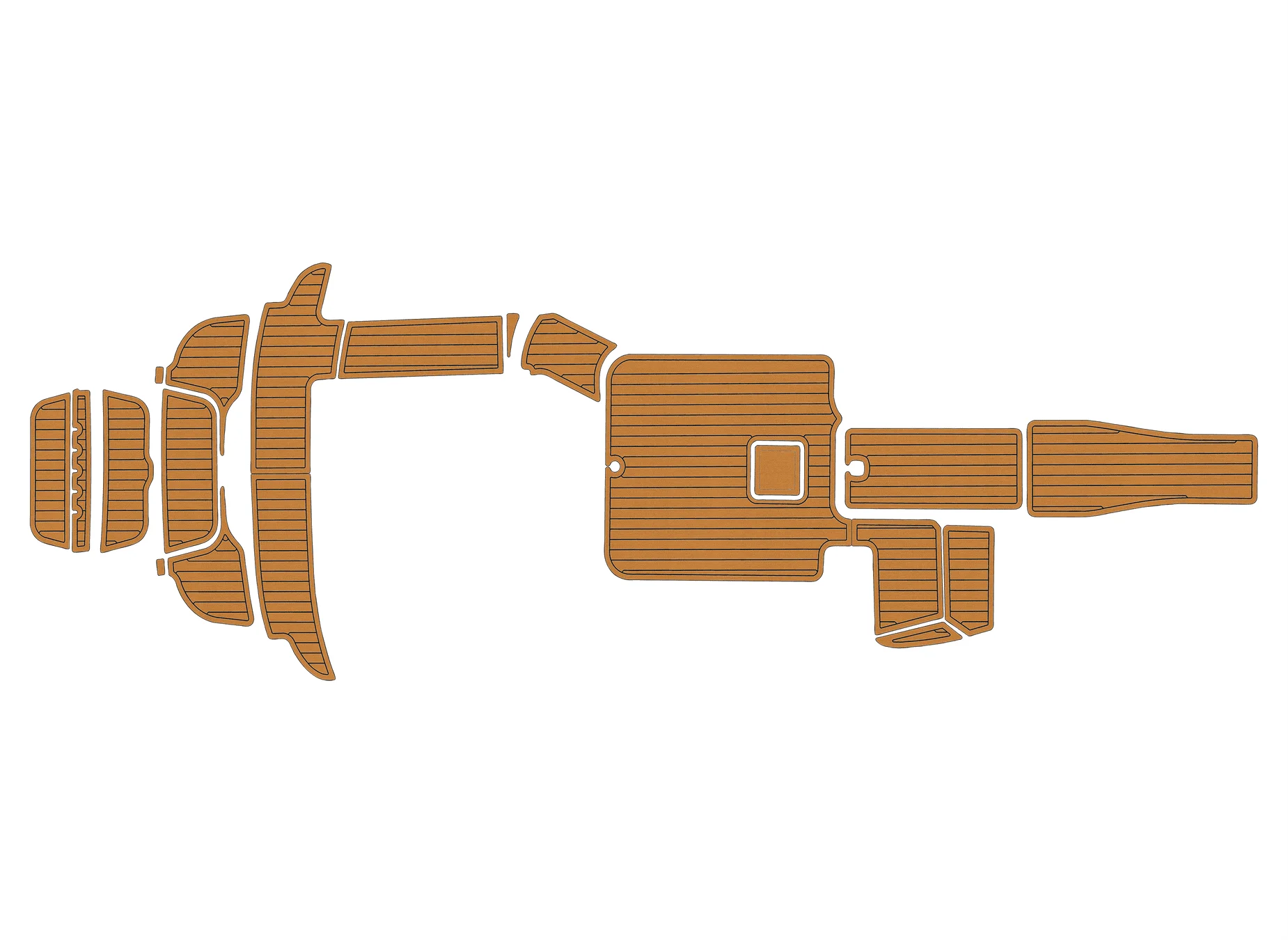 

2008-2010 Кобальт 262 1/4 дюйма, 6 мм, пена EVA, Нескользящий ПВХ, тик, настил, морской коврик, ковер цвета морской волны, морской пол