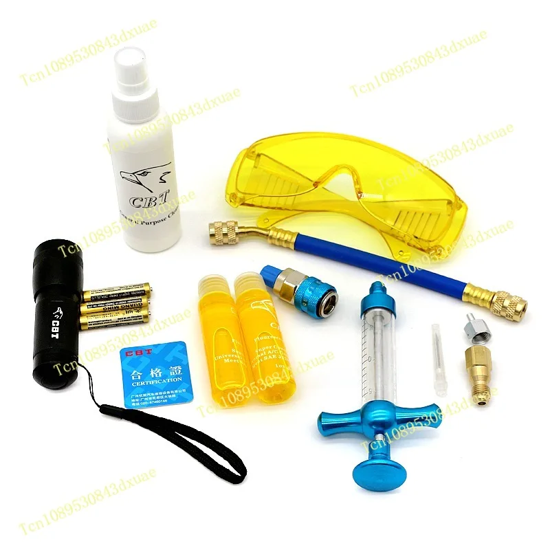 Automotive Air Conditioning System Leak Detection Set Air Conditioner Leak Detection Fluorescent Agent Detector Air Conditioner