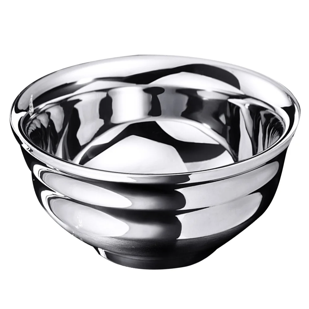 

1pc Stainless Steel Bowl 304 Food Serving Soup Rice Bowl Household Kitchen Tableware Supplies For Buffet Restaurant