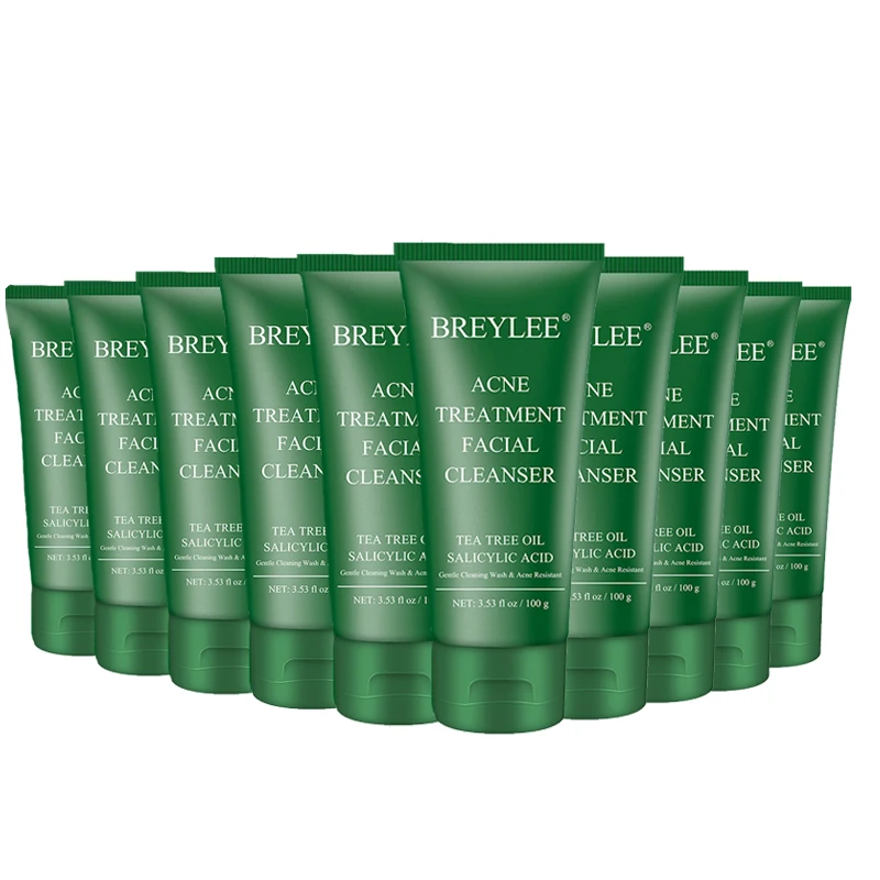 

BREYLEE Facial Cleanser Acne Treatment Face Cleansing Wash Mask Skin Care Cleaner Shrink Pore Oil Control Remove Blackhead 10pcs