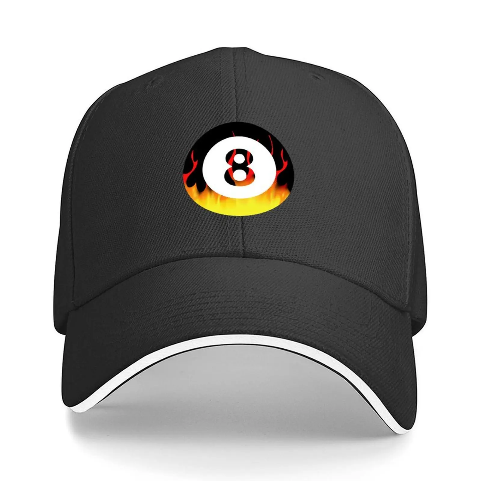

Fiery 8 Ball Baseball Cap New In Hat birthday Icon Sun Cap Boy Women's