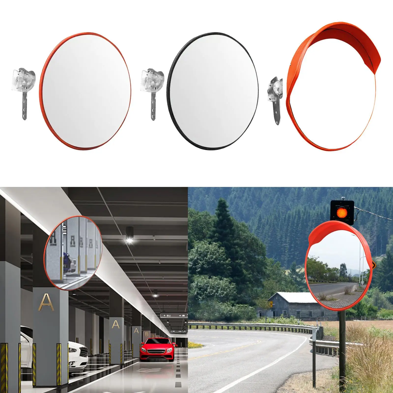 Convex Mirror Blind Spots Warehouse Traffic Mirror 55/60cm Security Blind Spot Mirror Street Curved Safety Mirror Parking Mirror