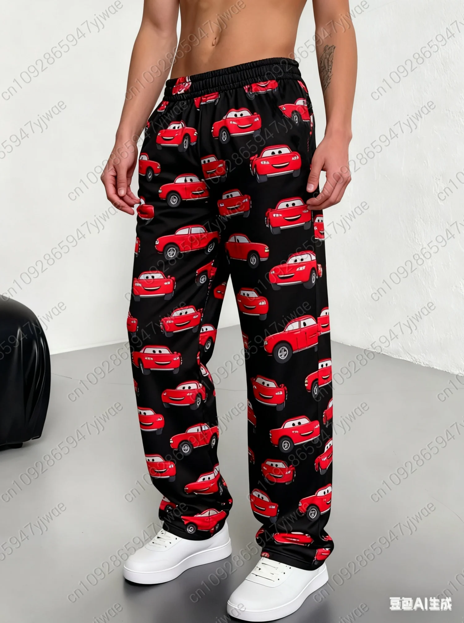 2025 جديد الخريف الرجال البرق ماكوين نمط الكبار السراويل منامة السراويل عارضة اليومية السراويل الطويلة الرجال النساء منامة السراويل