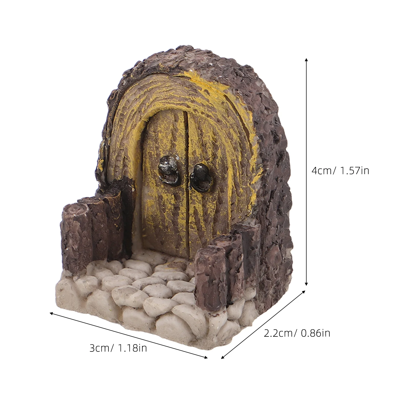 2 шт. миниатюрная сказочная садовая дверь из натурального дерева арочный дизайн для наружного декора эльфа гнома Хоббит дерево ворота микро пейзаж бонсай