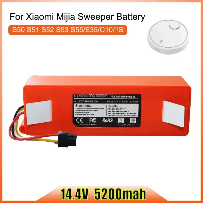 

14.4V 5200mAh Replacement Battery For Roborock S6 S7 Max Q5 Q7 MAX Robot Vacuum Cleaner Accessories Parts