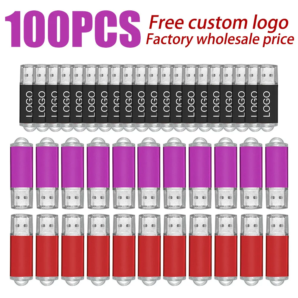 

100Pcs/Lot 2.0 Usb Flash Drive 1GB 2GB 512MB Memory Sticks 8GB 16GB Wholesales Cle Pendrive 4GB 32GB Free Logo Udisk Gift