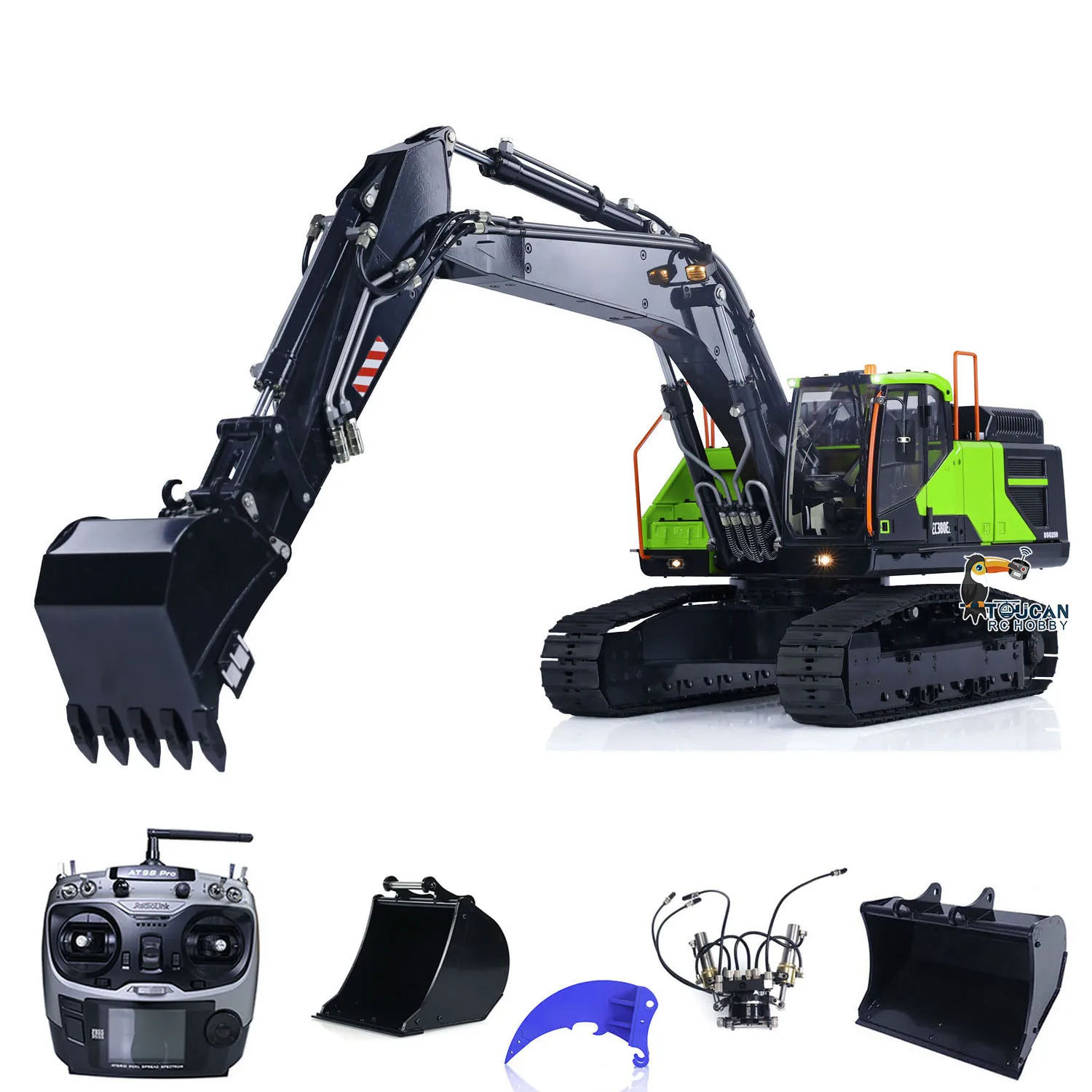 1/14 EC380 RC 유압 굴삭기 금속 전기 조립 페인트 무선 제어 파는 건설 차량 TH22524-SMT9