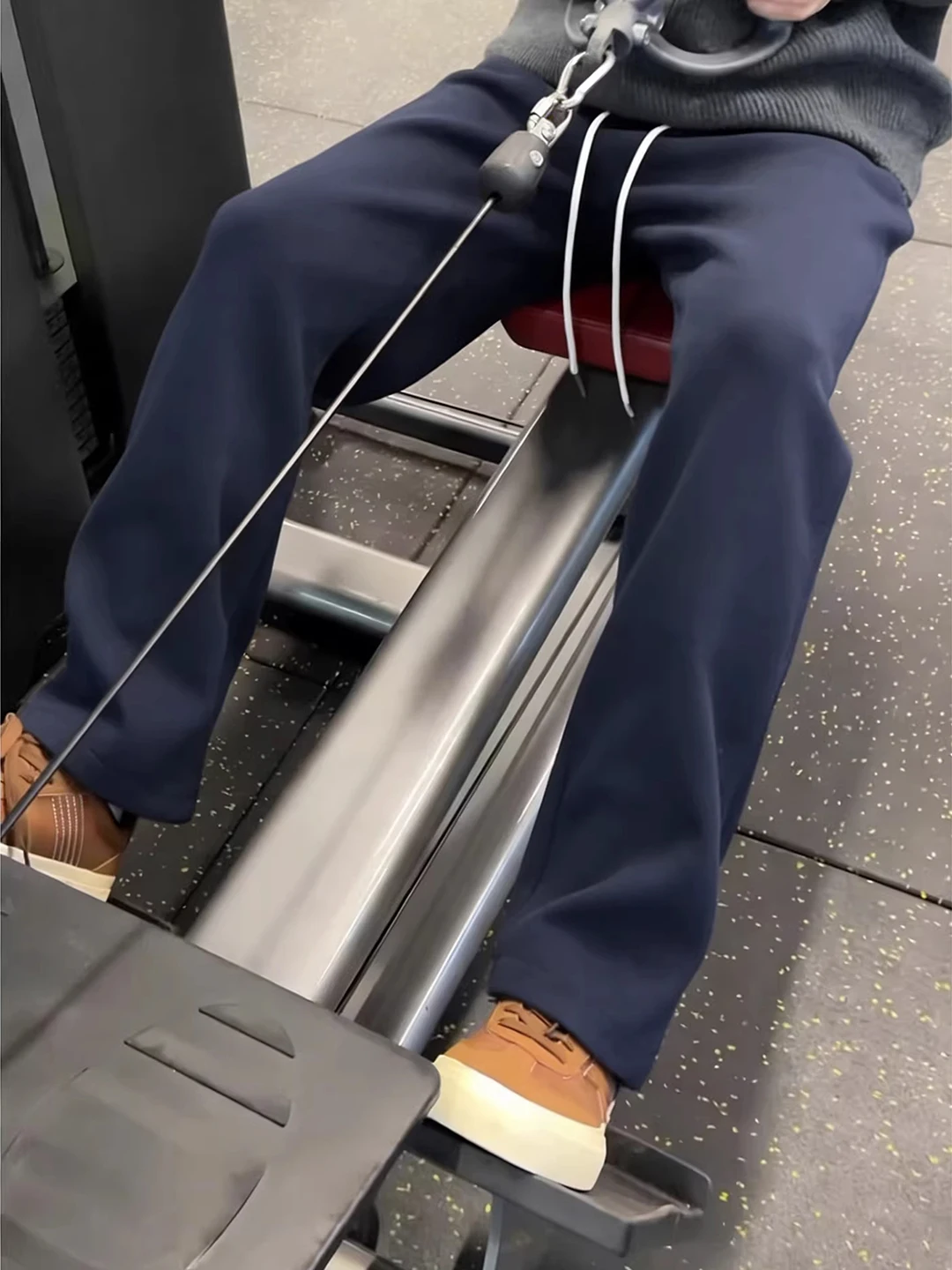 

Men's Fitn Sportswear Fce Lined Casual Straight Leg Pants Heavy Drape Autumn Winter Blue Cargo Trousers