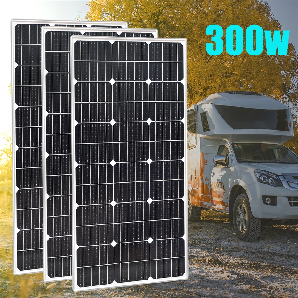 

BOGUANG 1000W 300W 200W 100W rigid solar panel tempered glass mono cell photovoltaic panel 12v battery camper RV boat home