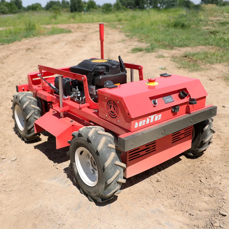 Cortador de grama elétrico automotor, robô trator de controle remoto, arado de neve com a lâmina, personalizável