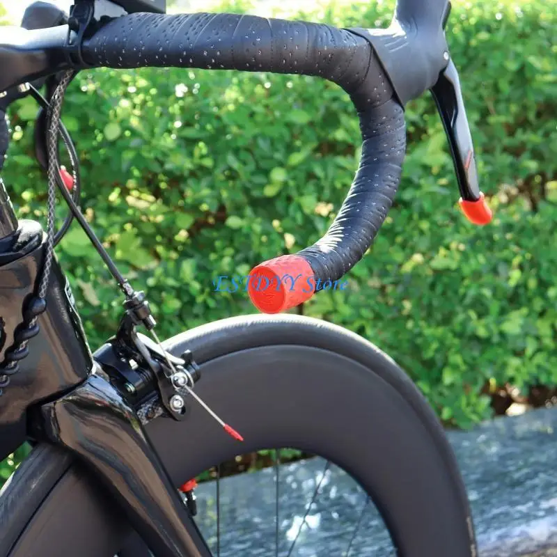 

G6DE Handlebar Tape Protective Cover Road Bike Brake Lever Shifter Lever Protective Ring Anti-Scratch Silicone Handlebar