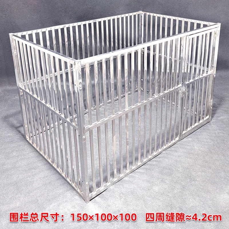 Pet Fence Dog Fence Stainless Steel Dog Cage Thickened Thickened Large, Medium and Small Dog Isolation Door Customized