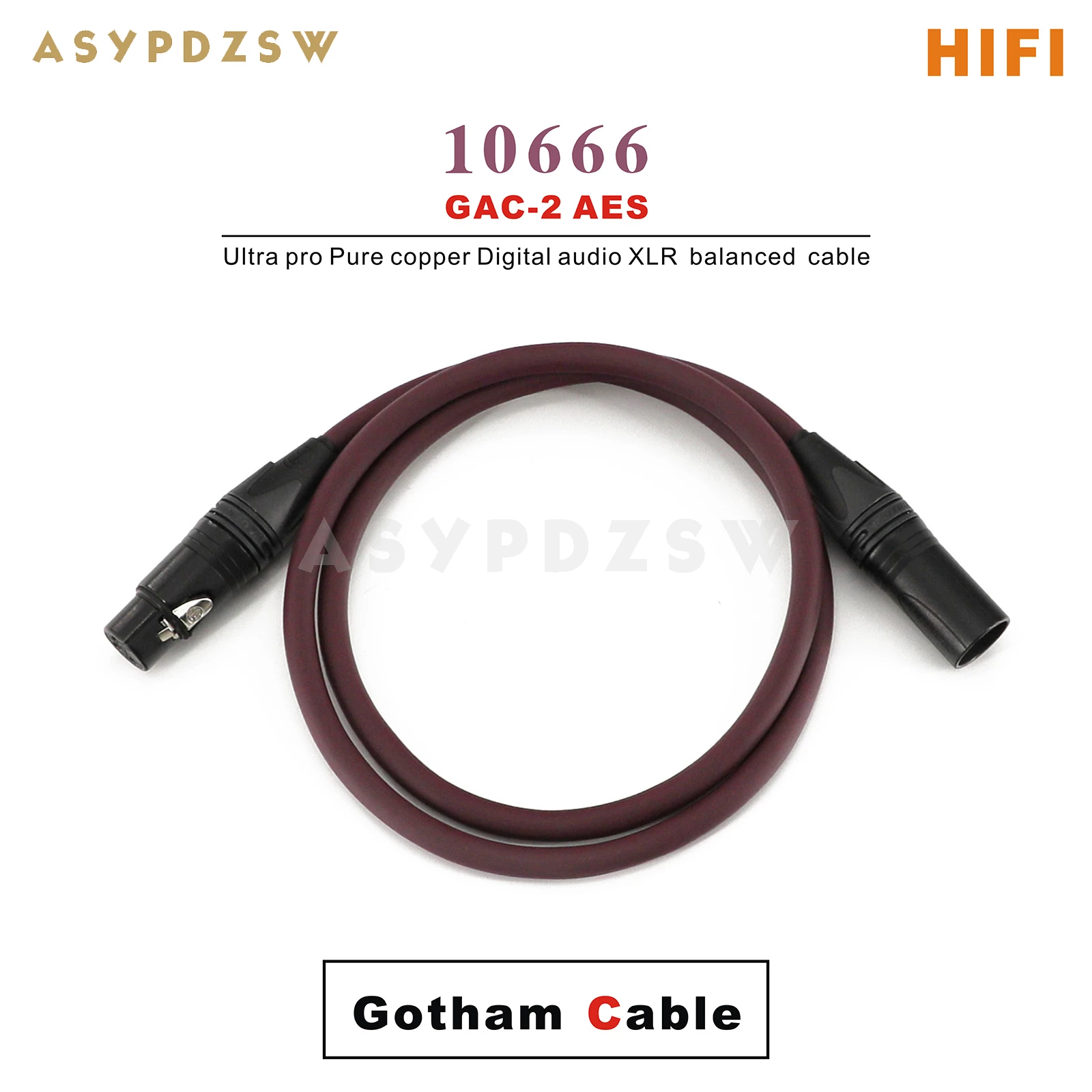 HIFI 1M/1.5M/2M 10666 Gotham GAC-2 AES Ultra pro Pure copper Digital audio XLR balanced cable