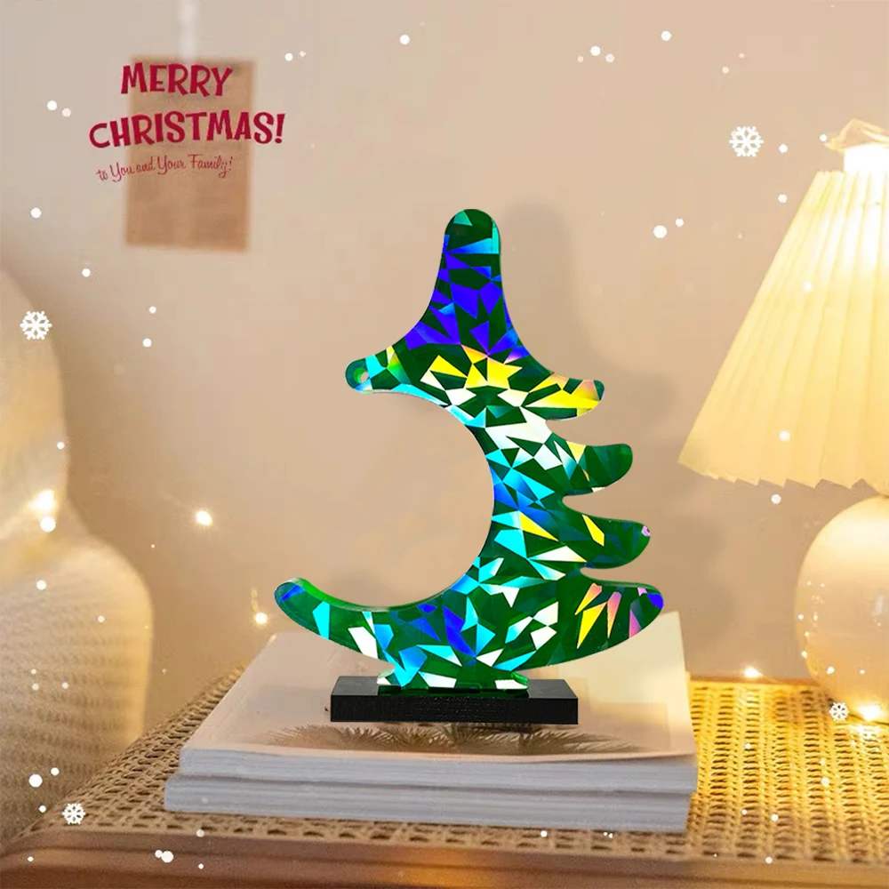 Holo graphische Weihnachts baum Silikon formen Kristall Epoxidharz Ornament Form DIY Weihnachten Anhänger Geschenk machen Form Wohnkultur Handwerk