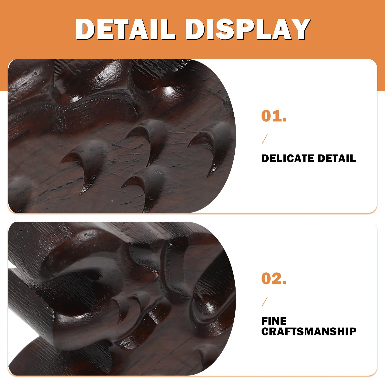 

Wooden Dragon Shaped Pen Rack Holder for Calligraphy Brushes Pens Desk Organizer Vintage Writing Tool Stand Decorative Storage