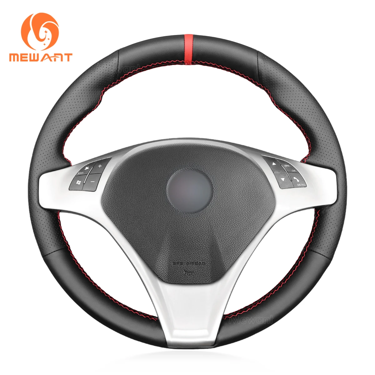 MEWANT for Giulietta car steering wheel cover artificial car accessories for Alfa Romeo Giulietta 2010-2014 MiTo 2008-2015