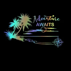 Funny Large Size Adventuer  for Car Decorative Camper Decal Stickers Auto Body Window Decals To Cover Scratches 30cm*17.5cm