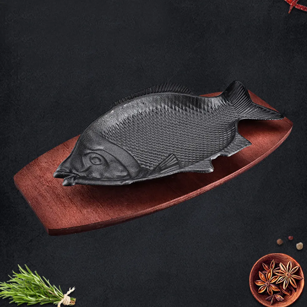 Iron Fish Plate Fish Shaped Decorative Serving Tray Snack Appetizer Dish for Restaurant Kitchen Household Salad Dessert Steak