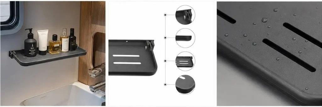 Foldable Rv Storage Rack Wall Mounted Space Saving Organizer Drying Shelf Bathroom Accessories Holder Drying Rack Foldable