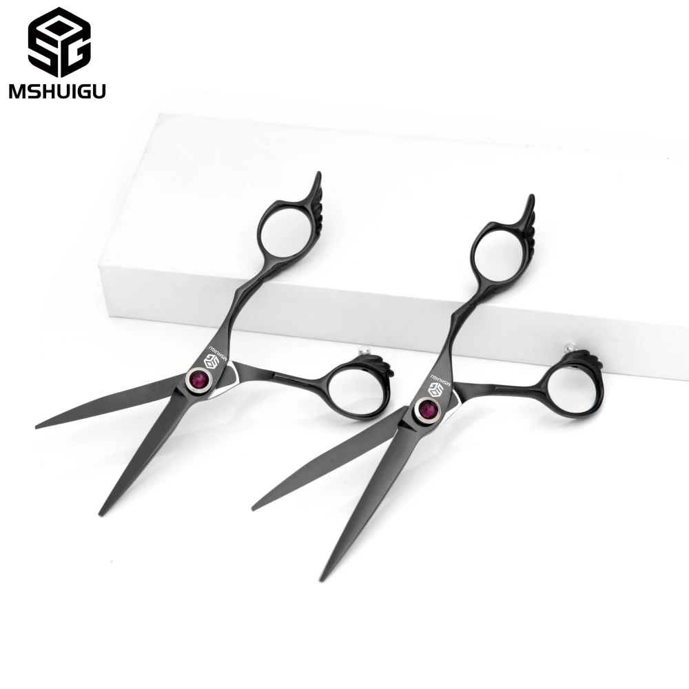 MSHUIGU 440C Stainless Steel Hair Scissors 5 / 5.5 / 6 Inch Professional Barber Salon Hair Cutting Shears