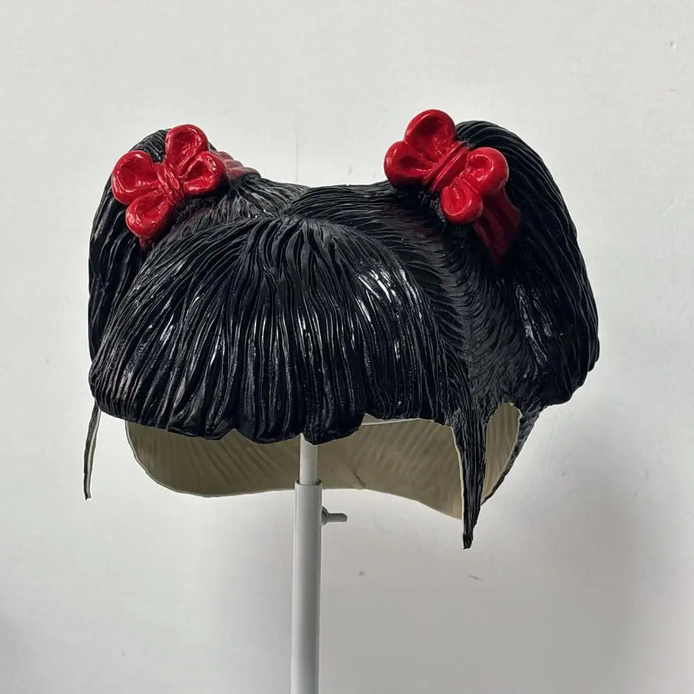 여성 남성 할로윈 파티 더블 테일 마스크 귀여운 밥 헤어 학생 소녀 가발 코스프레 의상 메이크업 댄스 파티 액세서리