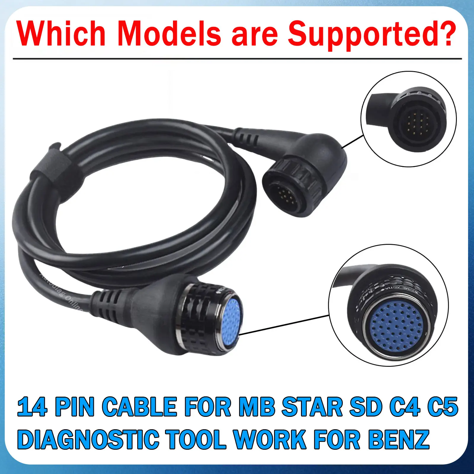 For Mercedes Benz Star Scanner 16Pin to 38Pin OBD2 Diagnostic Cable For MB Star SD C4 C5 14Pin to 38Pin OBDII Scanner Connector view 3