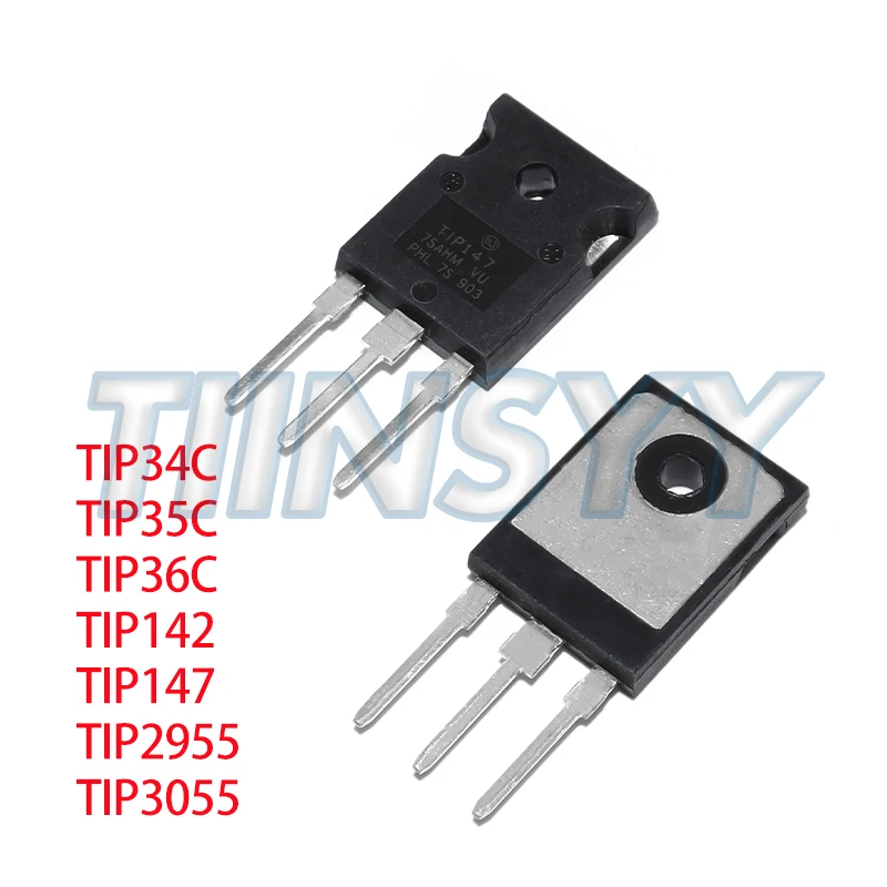 5PCS New Original TIP35C TIP142 TIP147 TIP2955 TIP3055 TO-247 NPN Darlington power triode