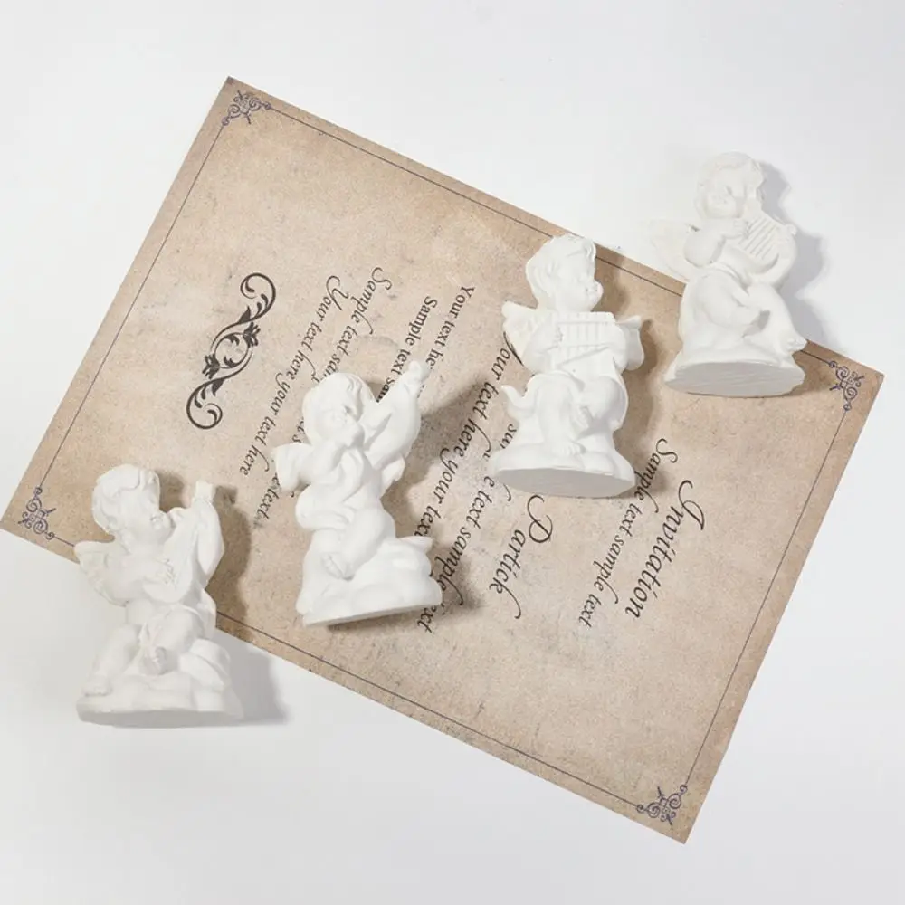 

Angel Resin Crafts Gypsum Texture Peaceful Prayer Garden Ornaments Character Sculpture Cupid Angel Statue Desktop Figurine